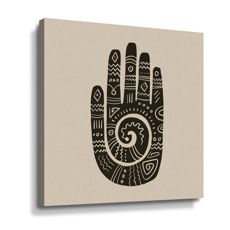 Trinx Mehndi Hand Block Print On Canvas Print Wayfair Canada